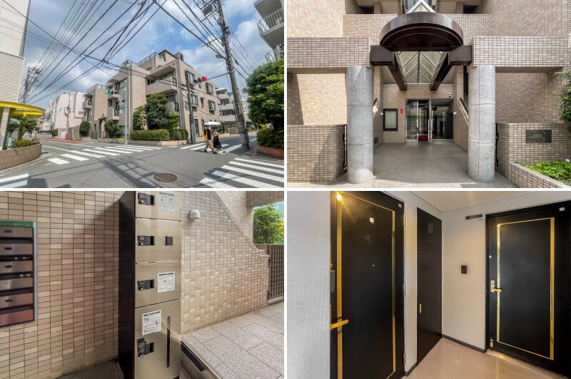 1989年に竣工した、新耐震基準適合の建物。エントランスはオートロック・宅配ボックス付きです。