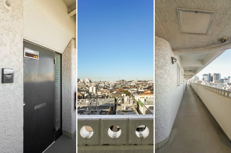 廊下側もこの抜け感、この青空。仕事や学校、いろんな朝の始まりがあるけれど『今日も一日がんばりなよー』と空に背中を押してもらえるような、そんな気持ちになる景色です。