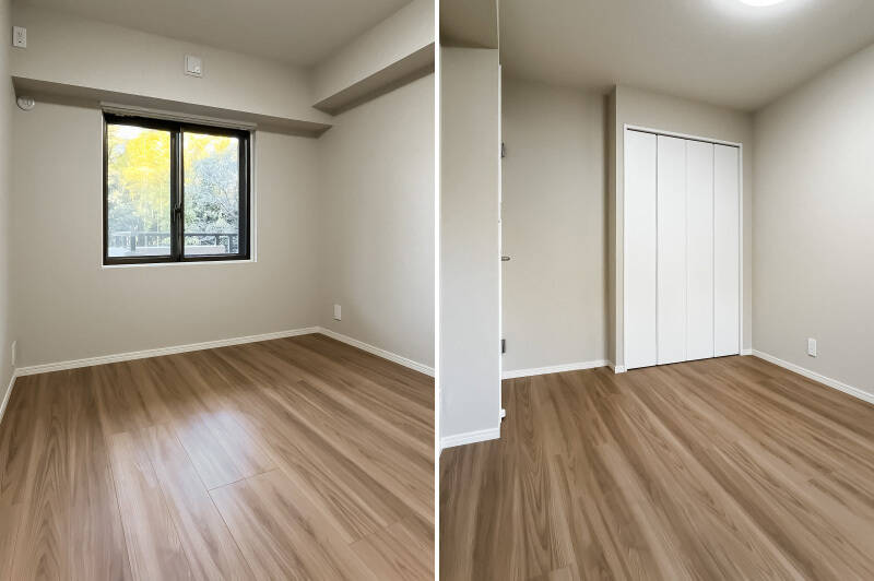 同じく竹林ビューの腰高窓付き。