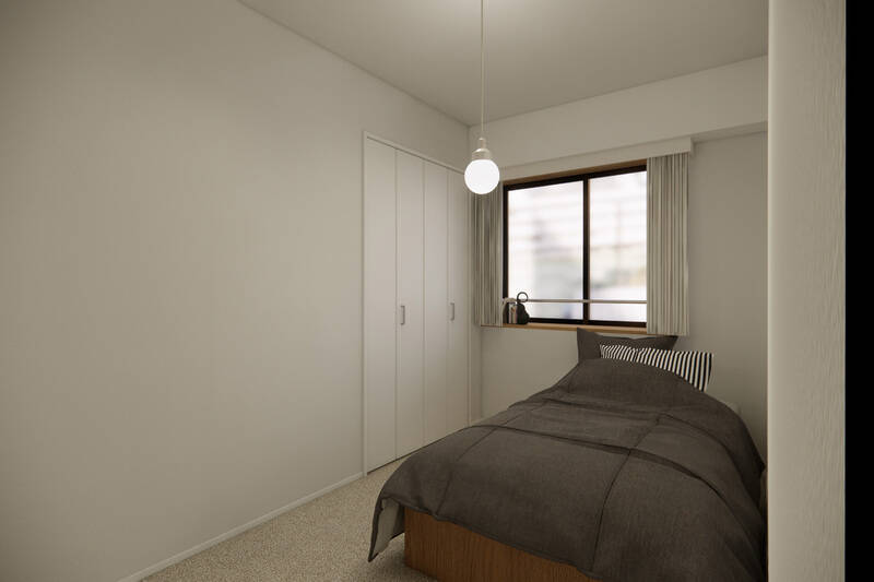 約4.3帖の洋室Ｂ。出窓の縁にはお気に入りの小物を飾って楽しむこともできます。