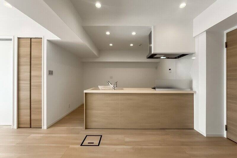 前に大きなダイニングテーブルを置けば、ご家族やご友人との会話が弾みそう。