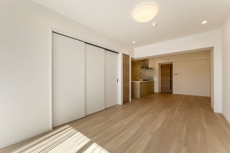 引き戸を閉め切ったLDKはこんな感じ。うん、このままでも十分に広いですね!