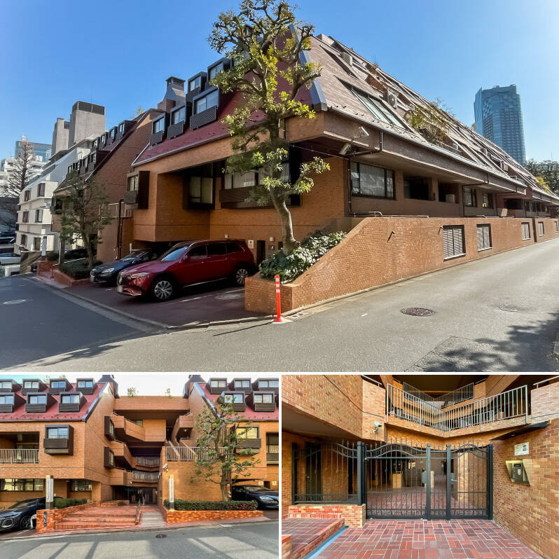 大手ゼネコン鹿島建設が総合監理を務めた、1978年竣工、総戸数75戸のヴィンテージマンション。青山通りや外苑東通りから距離を置いた閑静な高台に佇んでいます。