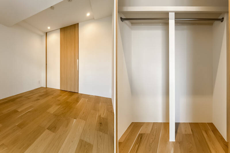 フルハイトドアを開けると、中はウォークインクローゼット(WIC)。