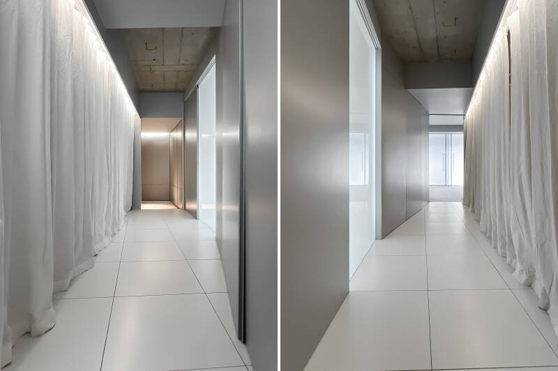 収納は洋室A・B内には用意せず、すべてこちらに集約されています。廊下幅があるためゆったりとお洋服を選んでいただけそうですよ。