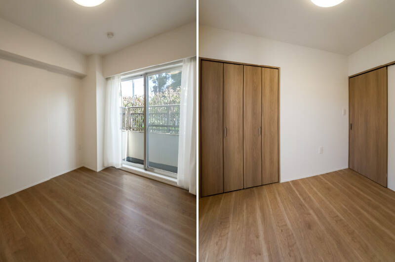 いちばん小ぶりな洋室Dは、約4.6帖の広さ。サイズのばらつきが少ないのは公平な感じがしてイイですね。