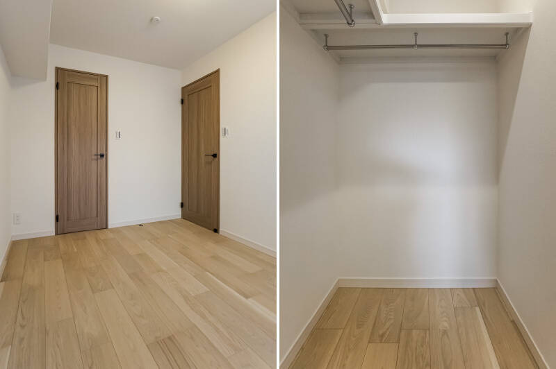 左手のドアの先にはウォークインクローゼット(WIC)が!
