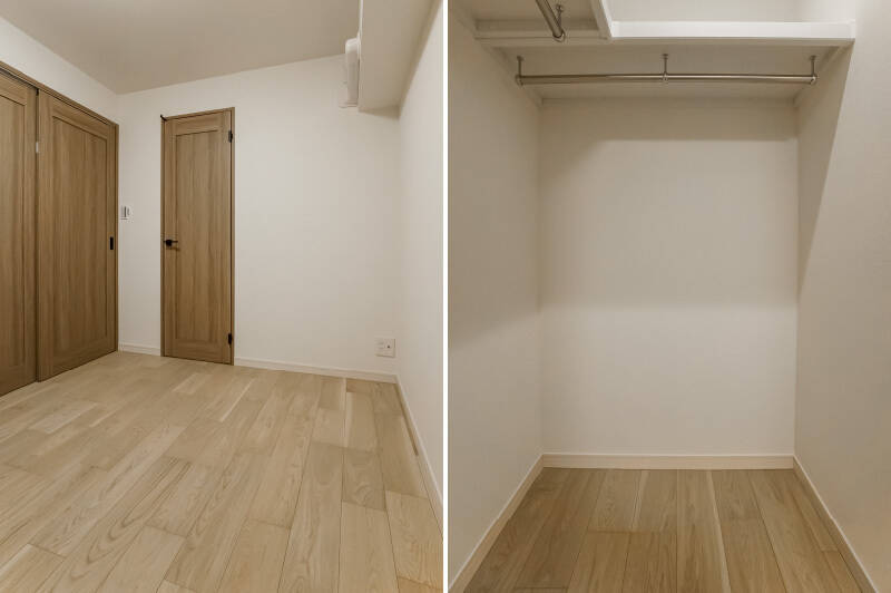 先ほどの洋室よりも少しコンパクトなサービスルーム。こちらにもWICが付いていますよ。