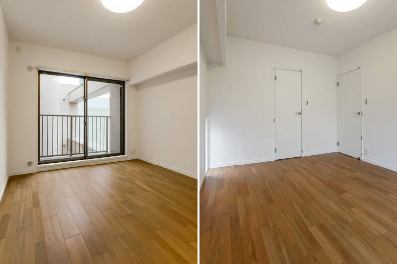 LDKに隣接する洋室A。小さなバルコニー付きです。