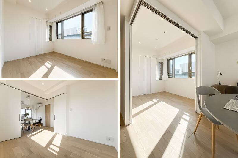 約4.8帖の洋室Bは、ライフスタイルにあわせて使い方をアレンジ可能。リビングダイニングの拡張スペースとしても、ワークスペースや個室としても使えます。