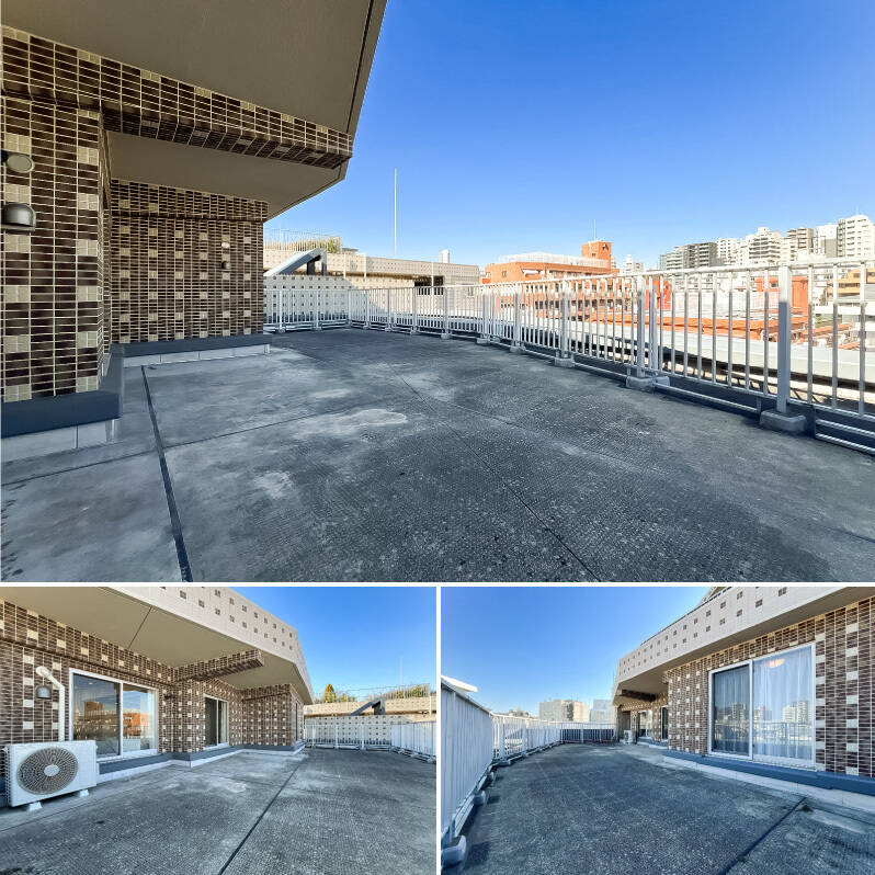 床面積だけでなく、空も広い！ 都心の真ん中でこんなに大きな空を独占できるなんて、なんて贅沢なのでしょう！