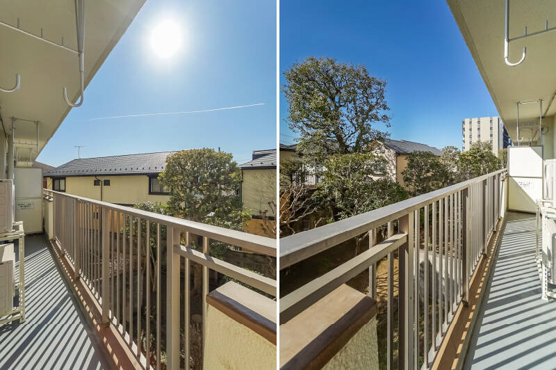 日当たりのよさに、思わずにっこり。洗濯物もハッピーに乾きそうですし、グリーンを育てるのにもよさそうです。