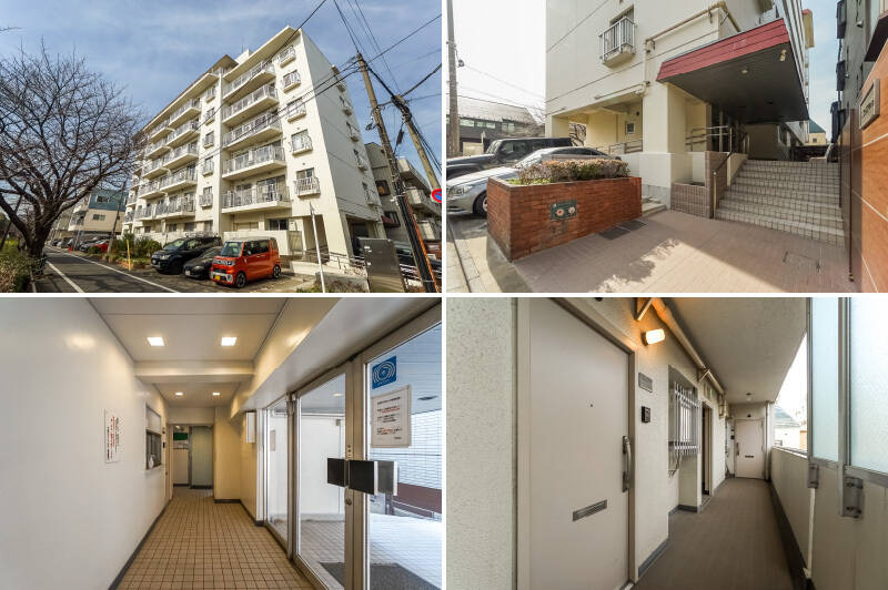 マンションは小規模な（総戸数25戸）こともあり、住民たちによる自主管理体制がとられているのが特徴です。1970年生まれと比較的長い歴史を持つ建物ですが、外観・共用部ともに清潔感があっていい雰囲気。管理人室には月〜金勤務の管理人さんがいらっしゃいました。