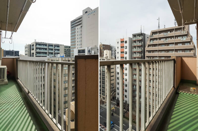 バルコニーは吊り金具付き。