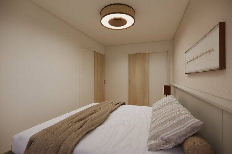 収納として、引き戸タイプの大型ウォークインクローゼット(WIC)を設置予定です。