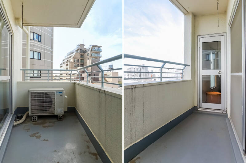 バルコニーにはリビング、洋室からアクセスできます。