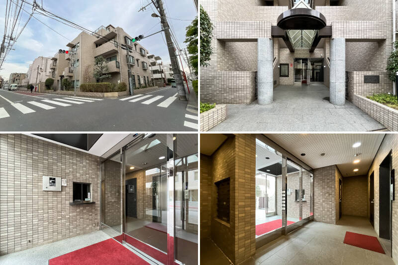 1989年に竣工した、新耐震基準適合の建物。エントランスはオートロック・宅配ボックス付きです。