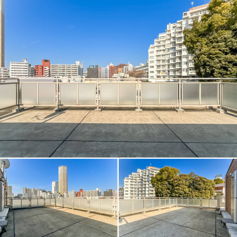 おおおぉぉぉ〜〜〜!! これの抜け感はテンション上がります！ まるで隠し扉の先にお宝が潜んでいたような！ こちらも周囲からの視線はやや気になるものの、ひとつ目のルーフバルコニーより開放的です！