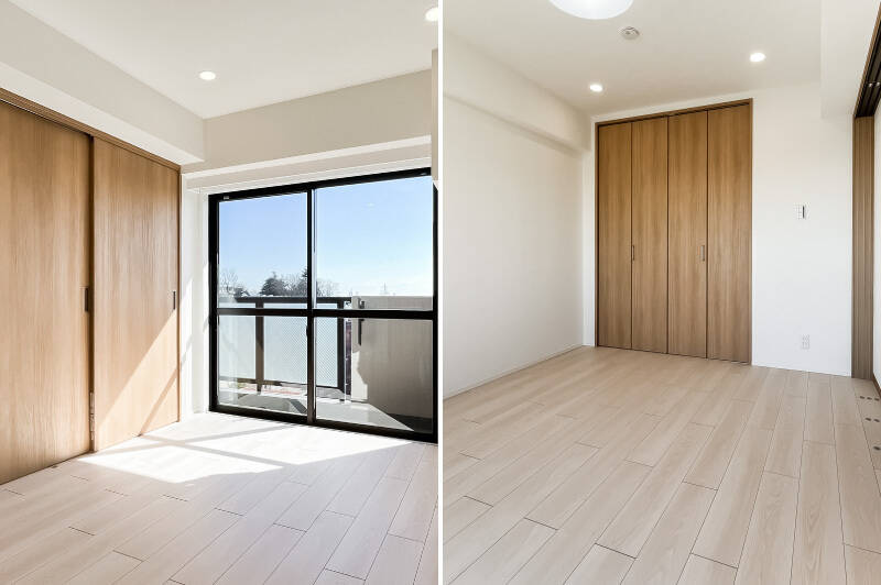 もちろん個室として使うのもOK。折れ戸2枚分のクローゼットが付いています。