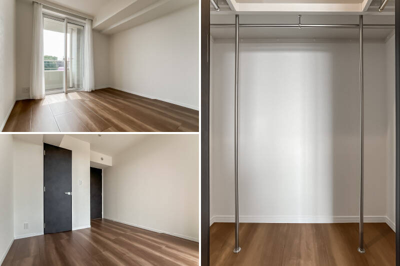 洋室Bは南東向き。大型のウォークインクローゼット（WIC）が備わっています。