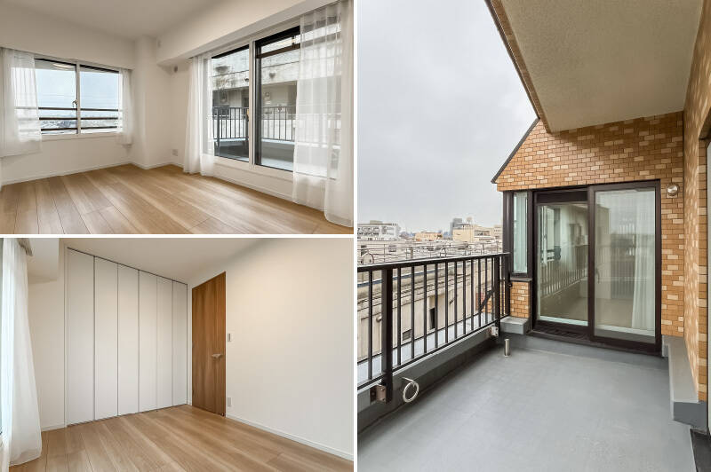 洋室Aは、LDKと隣接する間取り。二面採光で、北東向きのルーフバルコニーにアクセス可能です。