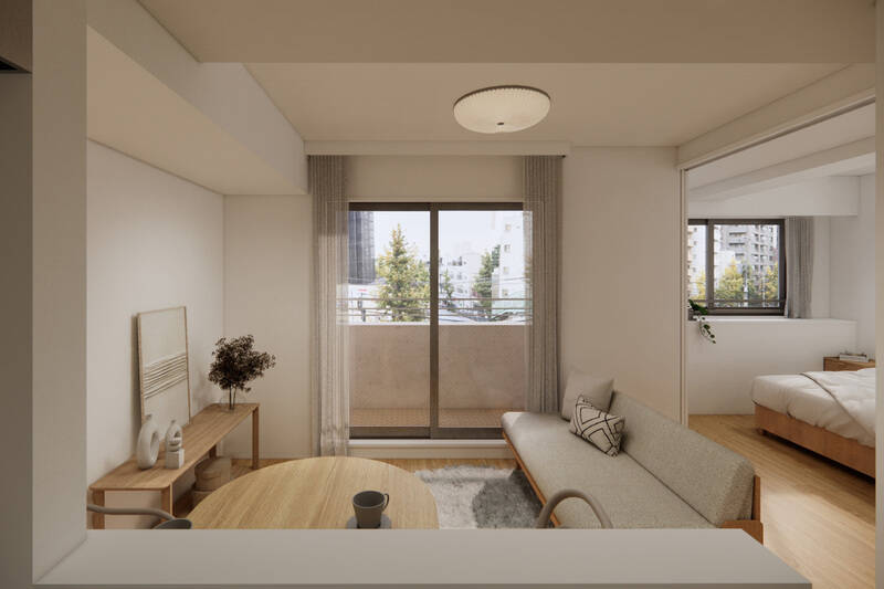 シンクの前はオープンな造りで、洗い物をしながらリビングダイニングの様子を見守れます。