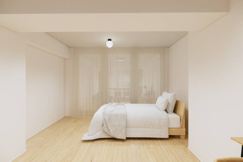 こんな感じ。ワークスペースやお子さまの遊び場、来客時のゲストルームなど、さまざまな使い方を想像できる空間です。