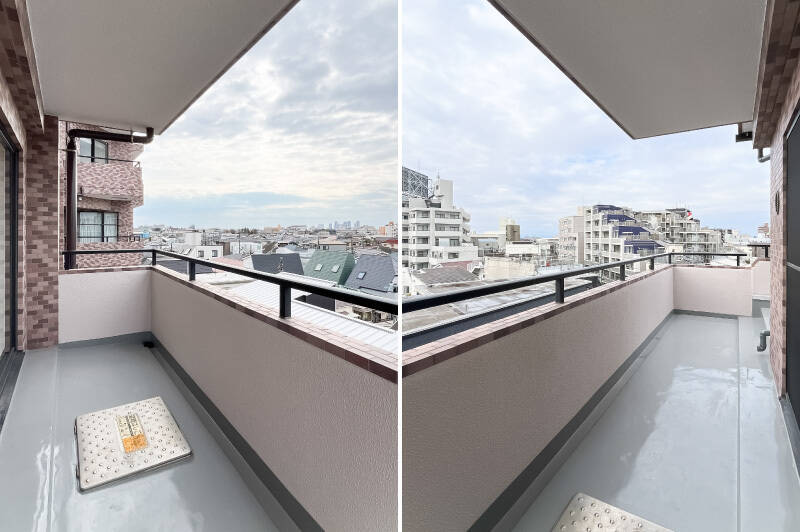 物干しはルーフバルコニー側に付いていますが、置き型を購入してこちらで干すのもよさそうです。