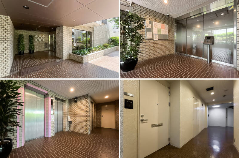 エントランスにはオートロックが備わっており、2024年にメールコーナー（集合ポストと宅配ボックス）が更新されました。管理人さんは週6日勤務で、全55戸に対しエレベーターは2機。ホテルライクな内廊下設計です。