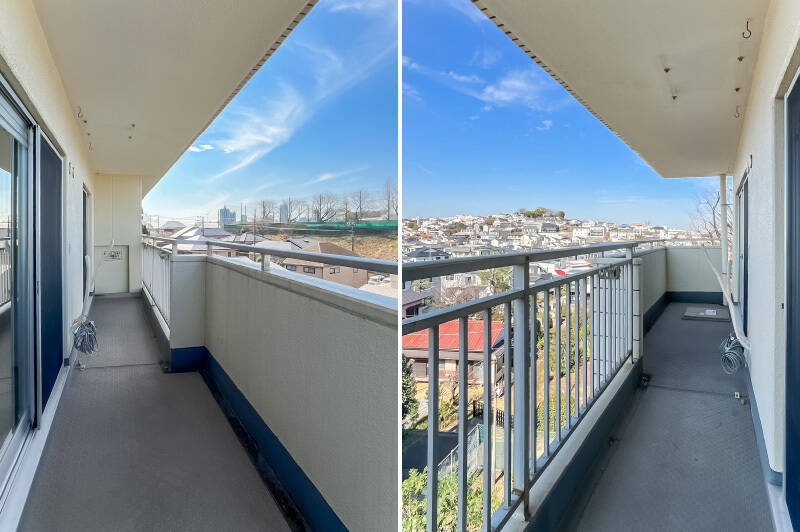 幅も奥行きも十分に確保したバルコニー。