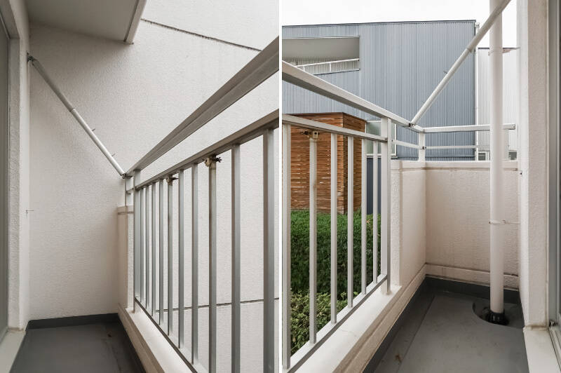 こちらのバルコニーはややコンパクトめ。