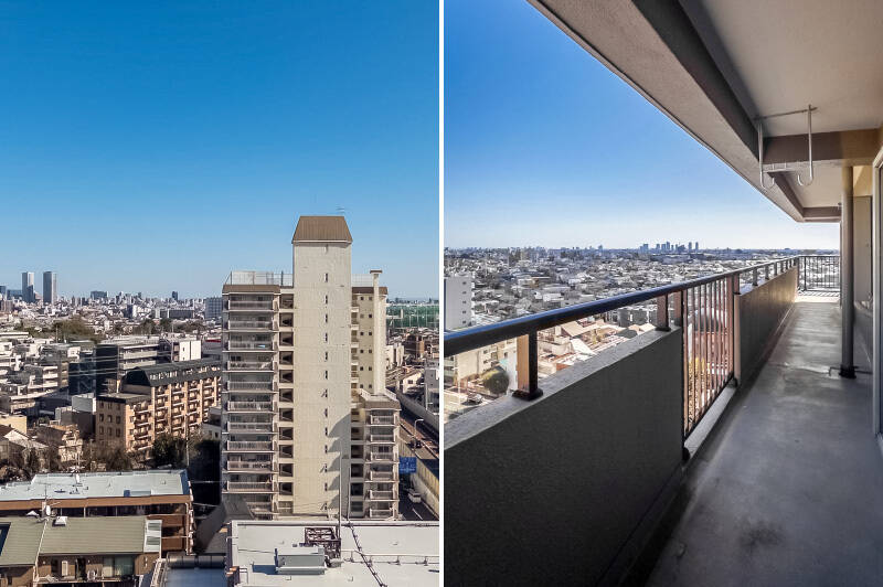 南東側の眺望。こちらもスコンと抜けていて気持ちがいい！