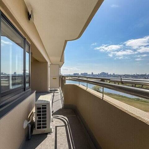 多摩川ハイム2号棟の眺望・バルコニー写真