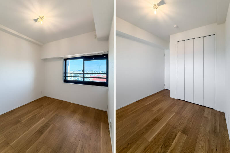 こちらには扉付きクローゼットが備わっています。