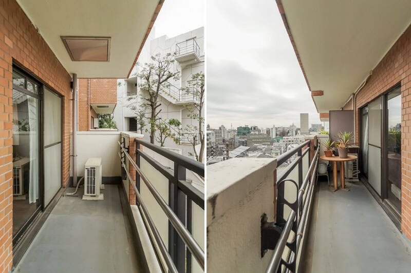 写真右手の南西側にかけて視界が大きく開けており、都心にありながら高台立地を感じられます。