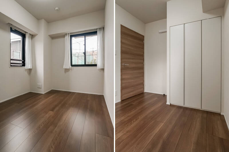 約5帖の洋室Cは二面採光です。もちろん収納も完備。