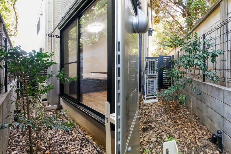 洋室Bからは、小さな専用庭にアクセスできます。