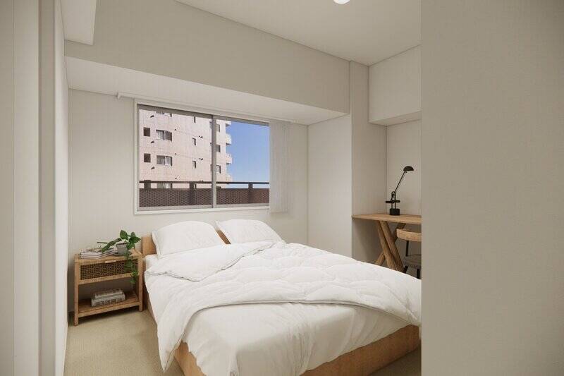 LDKと引き戸でつながる洋室A。大きな腰窓のある開放的な空間です。