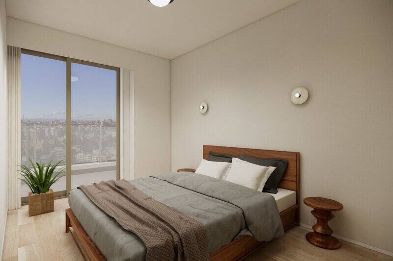 西向きに窓があり、もうひとつのバルコニーへアクセスできます。