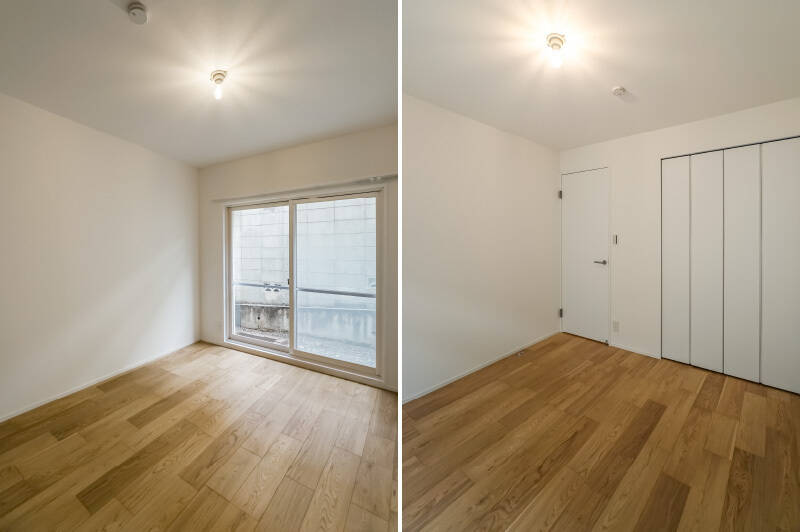 洋室Ｄは約5.2帖の広さ。外にはドライエリアが広がっています。もちろん、クローゼットも備わっていますよ。