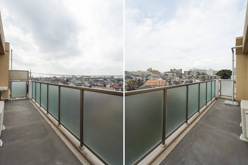 北西向きのルーフバルコニーのほか、LDK南西側の窓の外にはノーマルなバルコニーも備わっています。日当たりはこちらのほうがよさそうなので、グリーンを育てるならこちらがおすすめ。