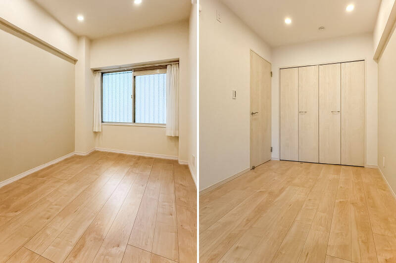 共用部に面した北西向き。個室としては最も広いので、主寝室として使うのがおすすめです。