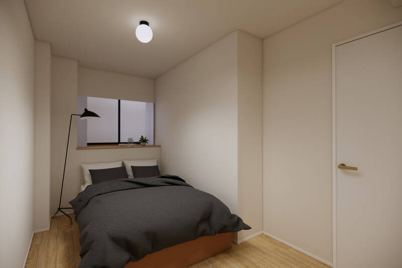 約5.3帖の洋室C。こちらもクローゼットが備わっており、子ども部屋やワークスペースにぴったりです。