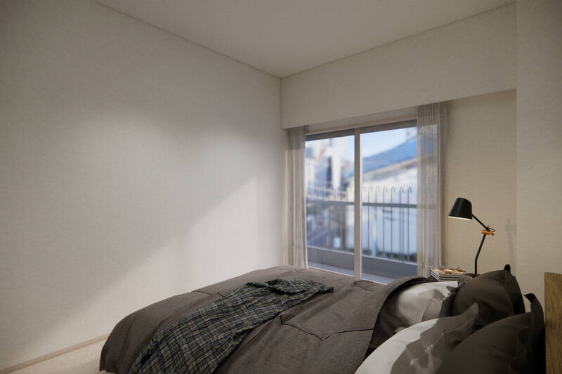 窓は南東向きです。