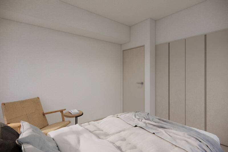 洋室Bも折れ戸2枚分の収納を設けます。