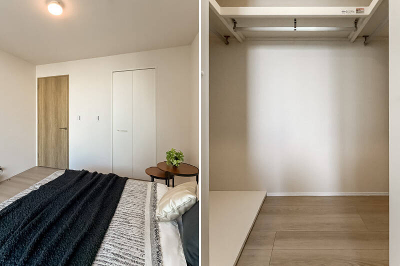 こちらの洋室にもWICが。3面使えることを考えると、洋室Aより容量が大きいかもしれません。