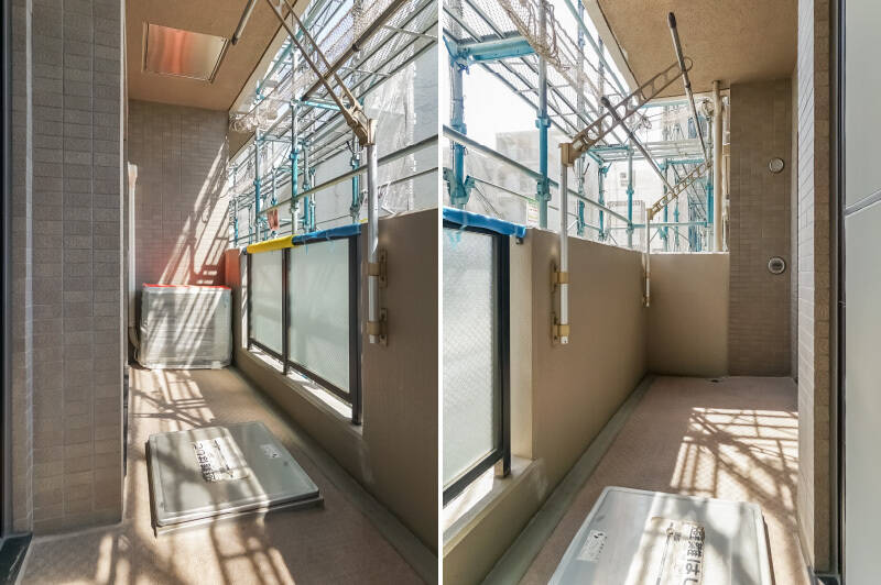 バルコニーには物干し金具が備わっています。