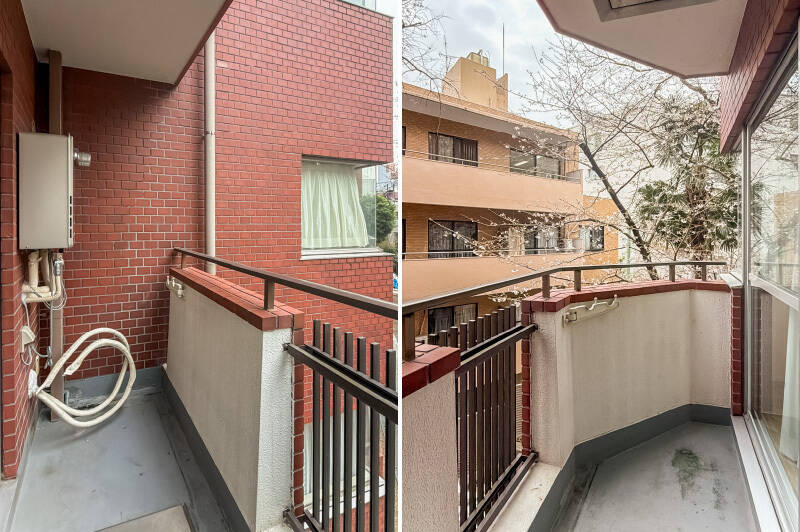 バルコニーには、物干し金具が備わっています。