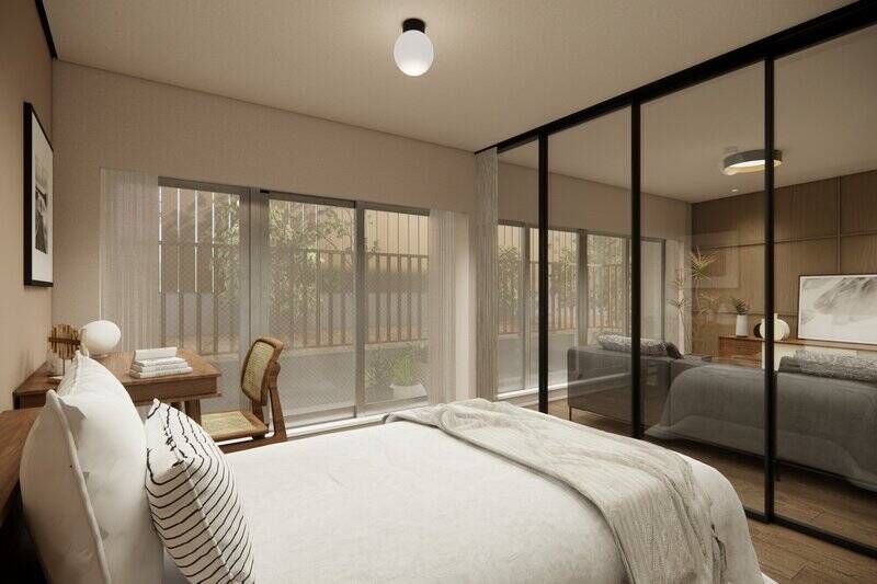 カーテンを開けると、LDKとのつながりが生まれ、開放感を感じられます。