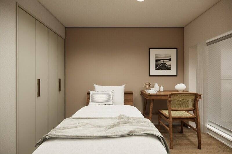 寝室としてはもちろん、ワークスペースにしたり、LDの延長のように使うのもよさそうです。